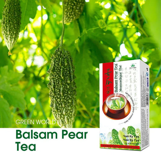 Green World Balsam Pear Tea | Natural Blood Sugar Support | 2g x 20 Sachets - Green World Coin