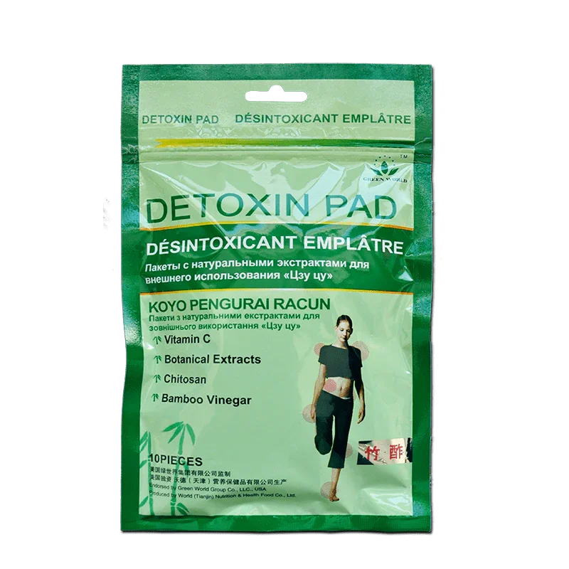 Green World Detoxin Pad | Natural Herbal Detox Foot Pads (10 Pads/Bag) | Worldwide Shipping - Green World Coin