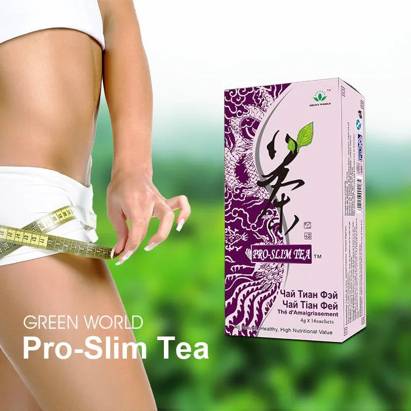 Green World Pro - Slim Tea | Natural Herbal Weight Loss & Fat Burner Detox Tea - 16 Sachets - Green World Coin