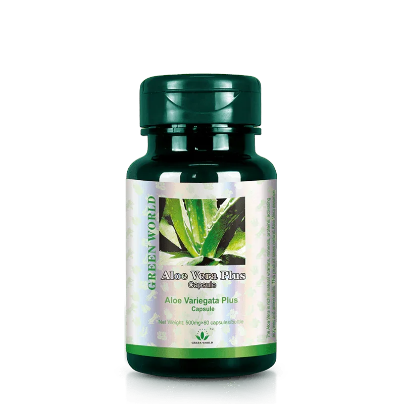 Aloe Vera Plus Capsule | Herbal Detoxifier, Antioxidant & Immunity Support | 500mg x 60 Capsules by Green World - Green World Coin