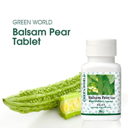 Green World Balsam Pear Tablets – Natural Blood Sugar Support with American Ginseng, 600 mg, 60 Tablets | Supports Healthy Glucose Levels & Pancreas Health - Green World Coin