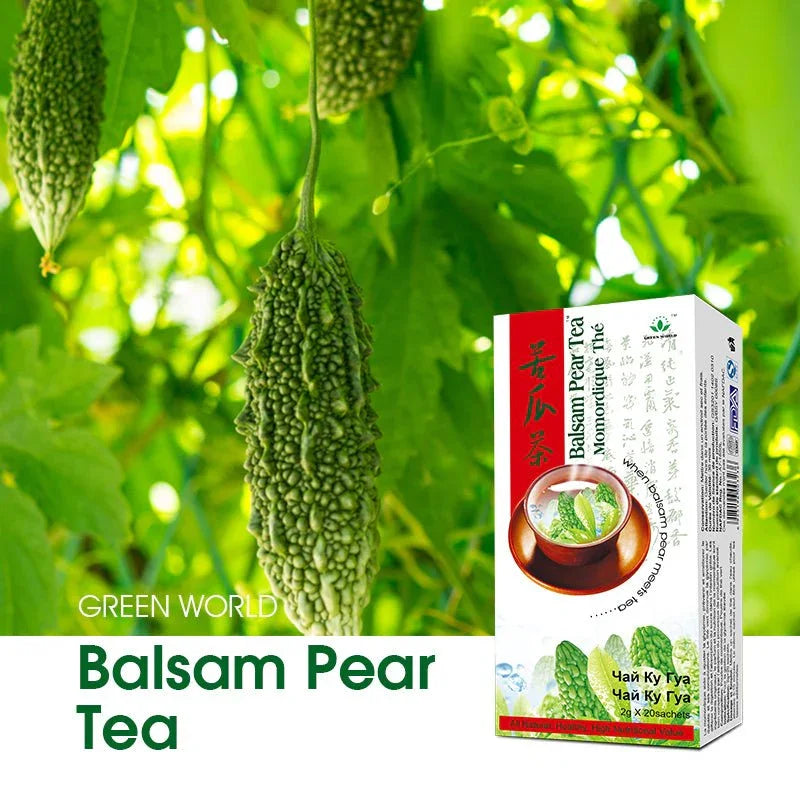 Green World Balsam Pear Tea | Natural Blood Sugar Support | 2g x 20 Sachets - Green World Coin