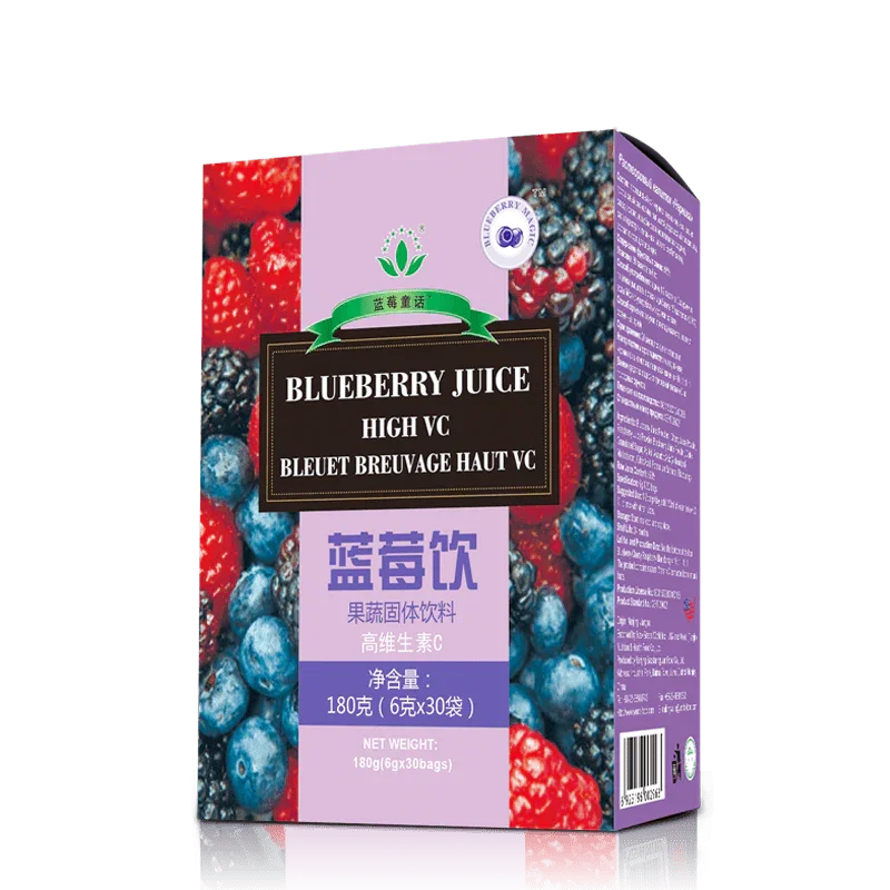 Green World Blueberry Juice Powder with Anthocyanins – For Eyes, Skin & Immunity (30 Bags) - Green World Coin