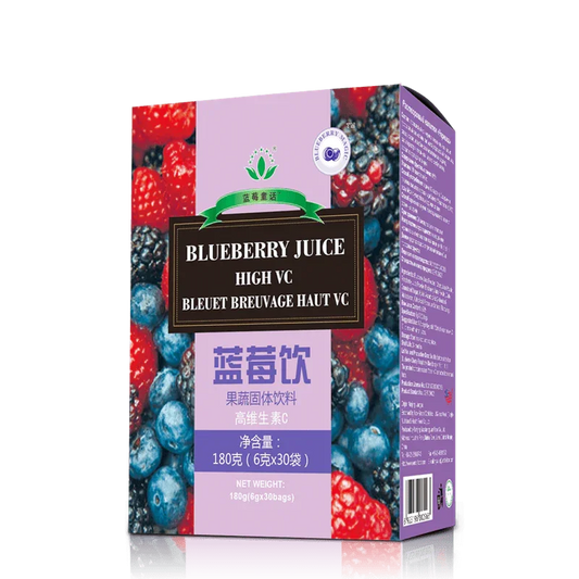 Green World Blueberry Juice Powder with Anthocyanins – For Eyes, Skin & Immunity (30 Bags) - Green World Coin