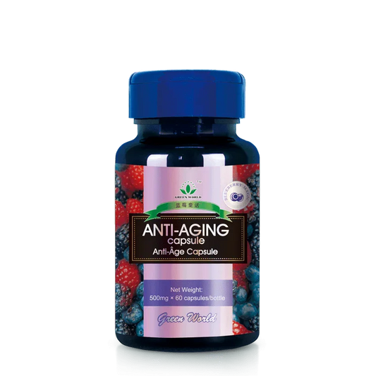 Green World Blueberry Youth Renewal Capsules – Antioxidant - Rich DNA Defense, 500 mg, 60 Capsules - Green World Coin