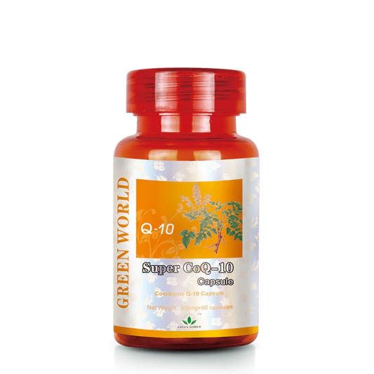Green World Co - Q10 Capsules 500mg | 60 Capsules | Heart Health, Cardiovascular & Hypertension Support | Energy & Immunity Booster | Worldwide Shipping - Green World Coin