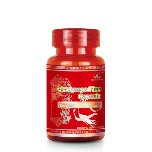 Green World Cordyceps Plus Capsules – 500mg x 60 Capsules | Lung & Kidney Support, Immune Regulator, Anti - Fatigue Supplement | Worldwide Shipping to USA, Canada, UK, France & More - Green World Coin