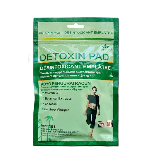 Green World Detoxin Pad | Natural Herbal Detox Foot Pads (10 Pads/Bag) | Worldwide Shipping - Green World Coin