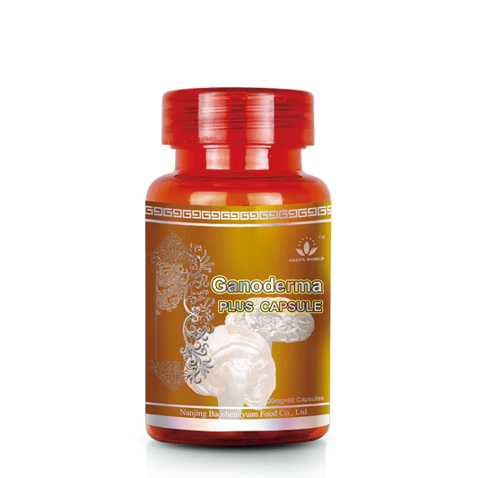 Green World Ganoderma Plus Capsules (300mg x 60) | Immune Booster, Liver Support & Cellular Defense | Worldwide Shipping to USA, Canada, UK, France - Green World Coin