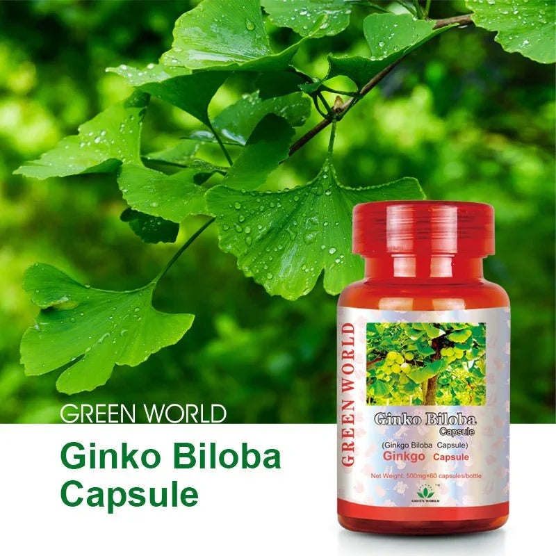 Green World Ginkgo Biloba Capsules – 500mg | 60 Capsules | Brain & Memory Support, Heart Health | Worldwide Delivery - Green World Coin