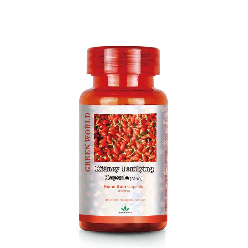 Green World Kidney Tonifying Capsule for Men | 500mg | 100 Capsules | Natural Herbal Support for Detoxification, Libido & Energy | Worldwide Shipping to USA, Canada, UK, France - Green World Coin